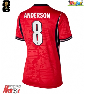 Inglaterra Elliot Anderson #8 Segunda Equipación Mujer Mundial 2026 Manga Corta